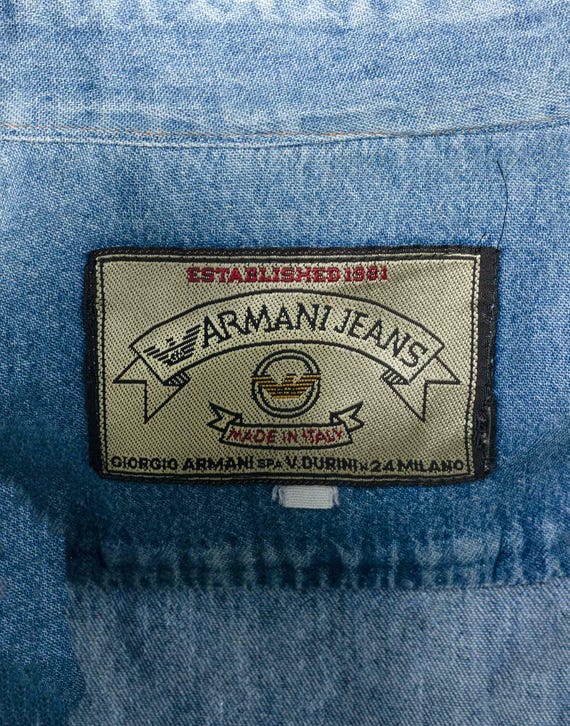 Armani Jeans – Blue 90s Denim Shirt - Etsy