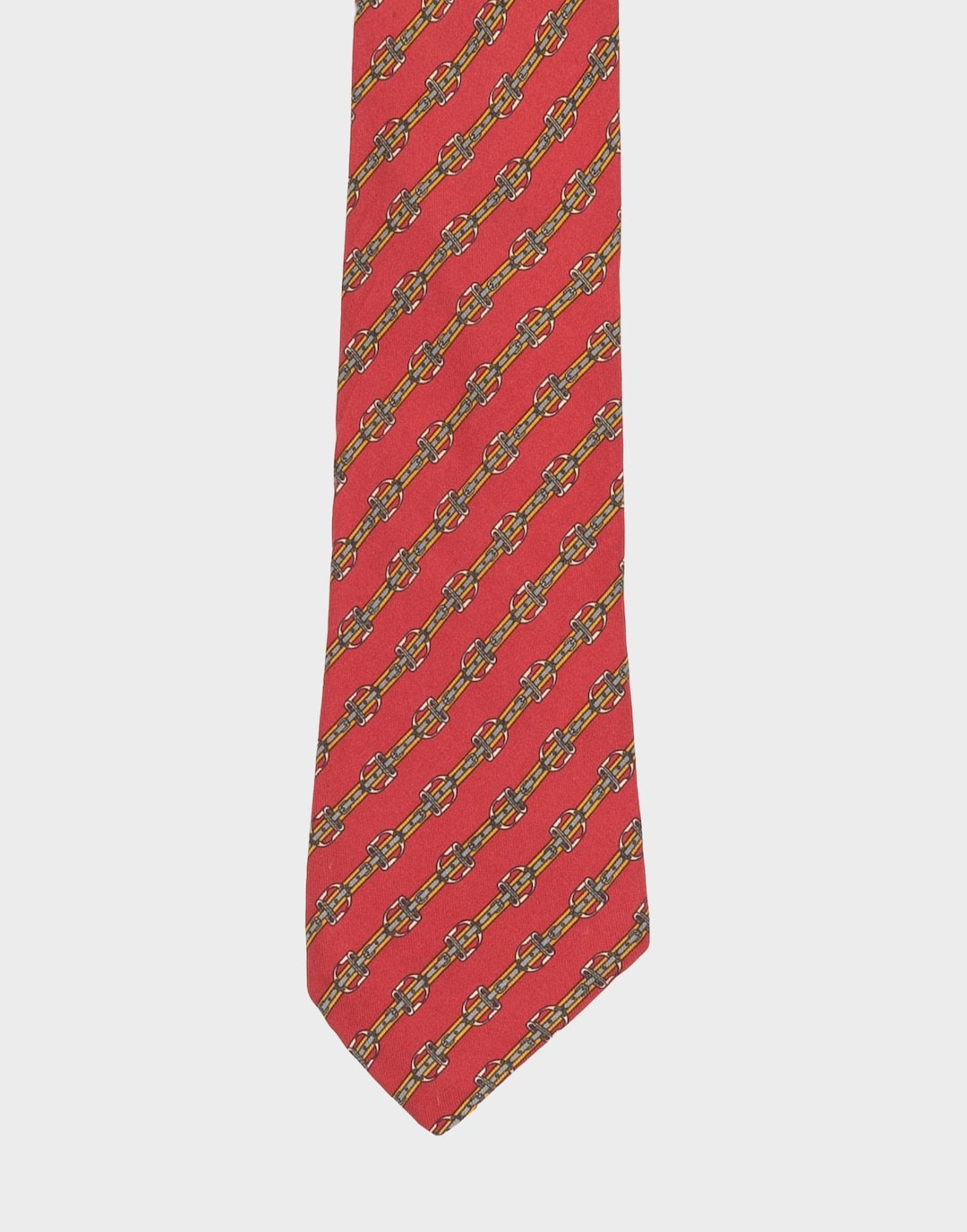 Hermes - Red Tie With Buckles - Etsy