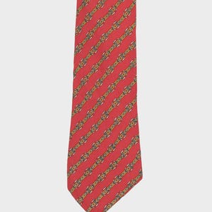 Hermes - Red tie with buckles