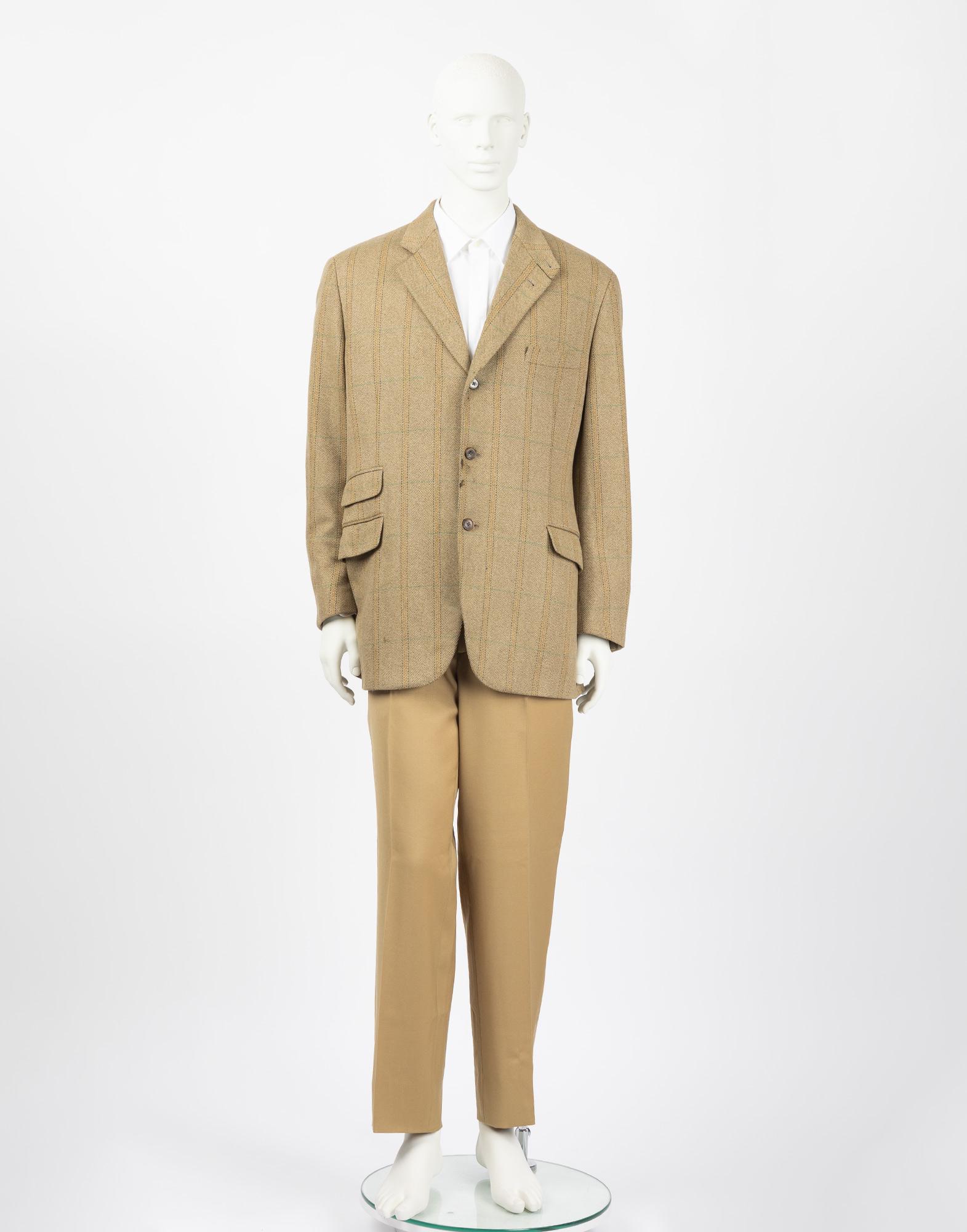Hermes - Beige Wool 90s Blazer - Etsy Hermes - Beige Wool 90s Blazer - Etsy