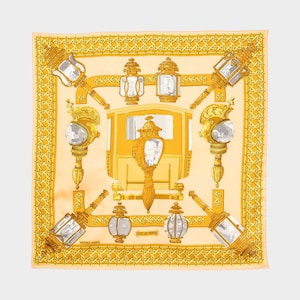 Hermes – 1980s &quot;Feux De Route&quot; Silk Scarf