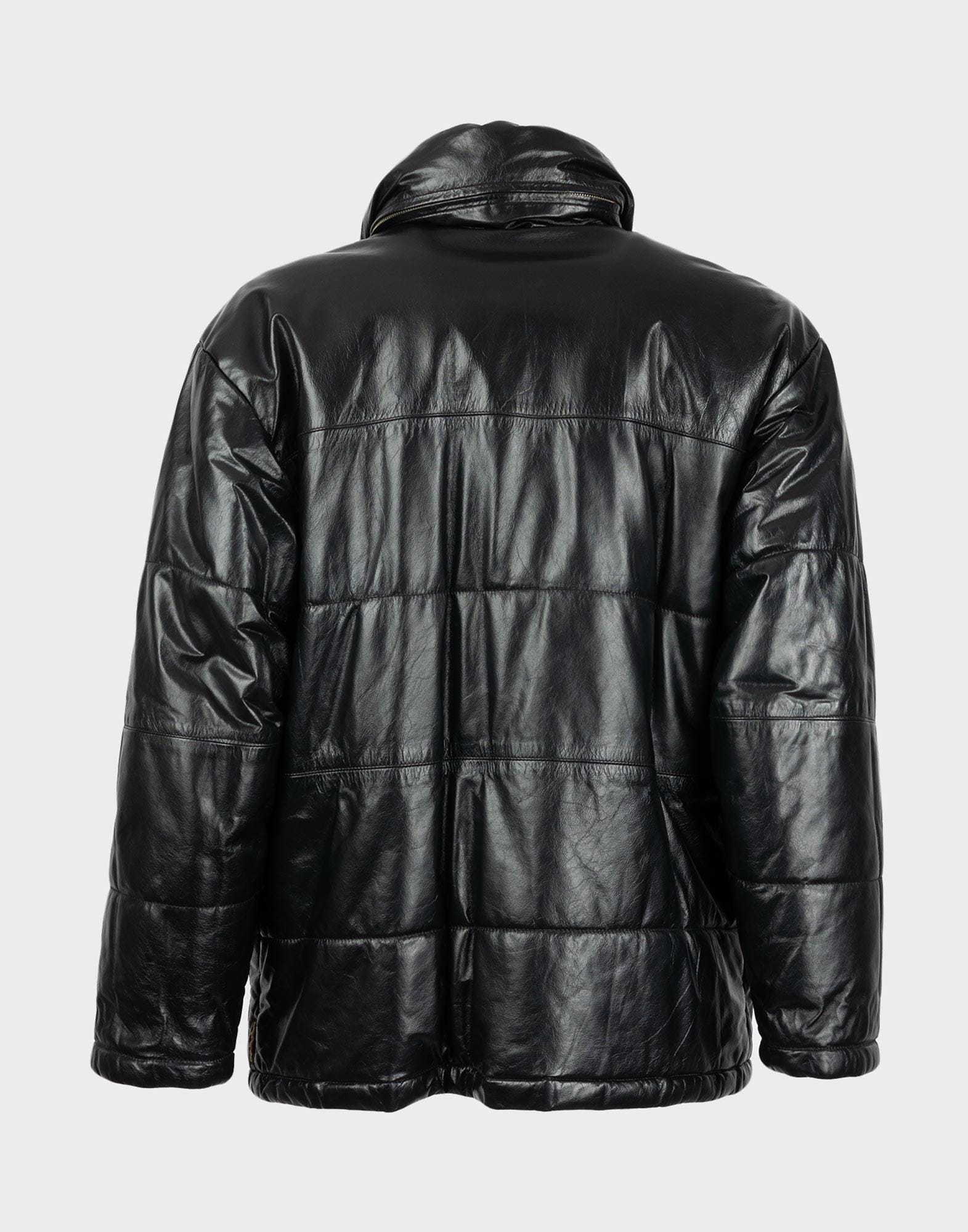 Emporio Armani - Leather Down Jacket - Etsy