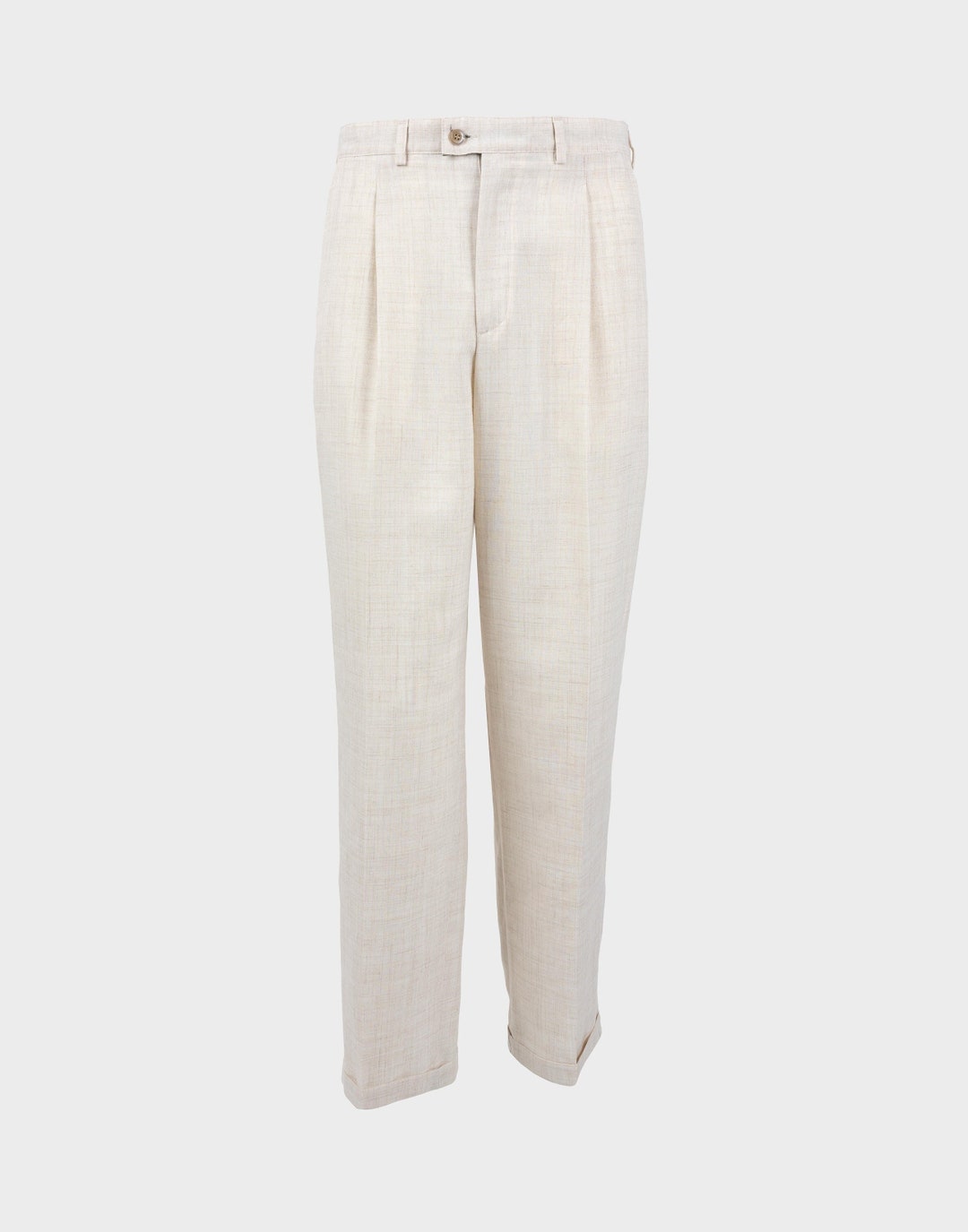 【 Saint Laurent】Ivory wool pant White 28918037_58080057_600.jpg