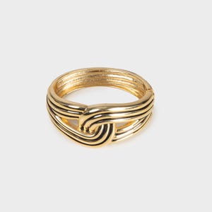 VINTAGE - Golden braided rigid bracelet