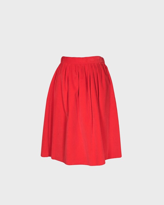 VINTAGE - Velvet red skirt