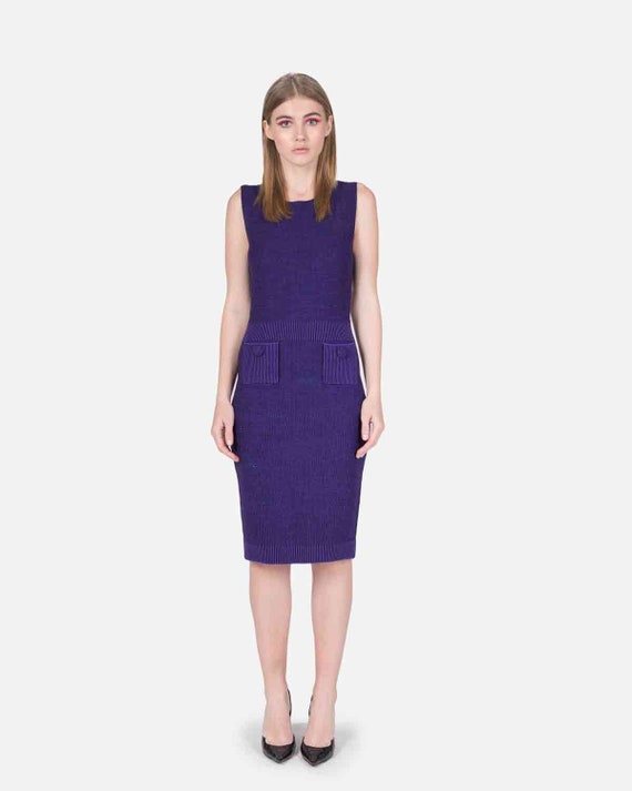 DIOR - Violet wool dress