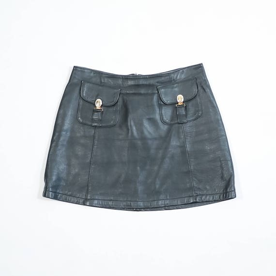 BLUMARINE - Leather miniskirt