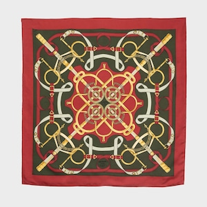 Hermes – 1990s &quot;Eperon d’Or&quot; Silk Scarf