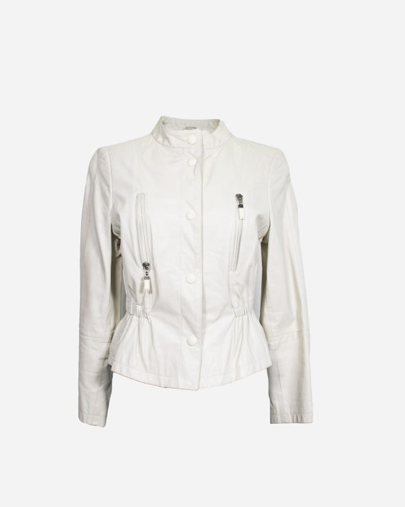 MONTANA - White leather jacket