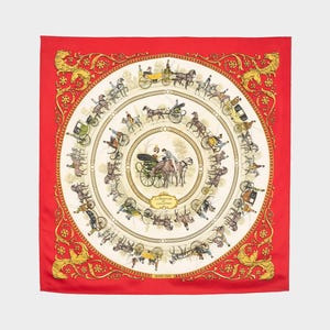 Hermès – Scarf “La Promenade de Longchamps” 1990s