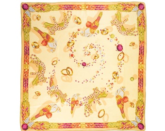 Must de Cartier - Silk scarf with jewelled animals