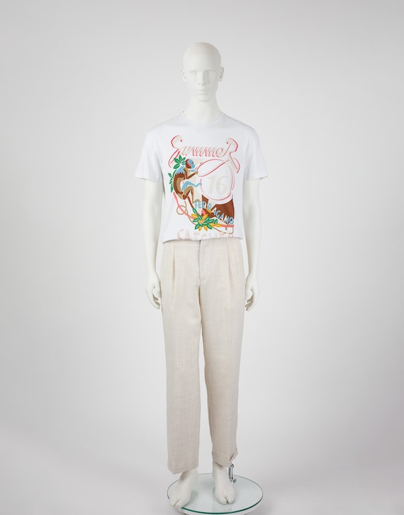 Yves Saint Laurent - Linen and Polyester Trousers - Etsy