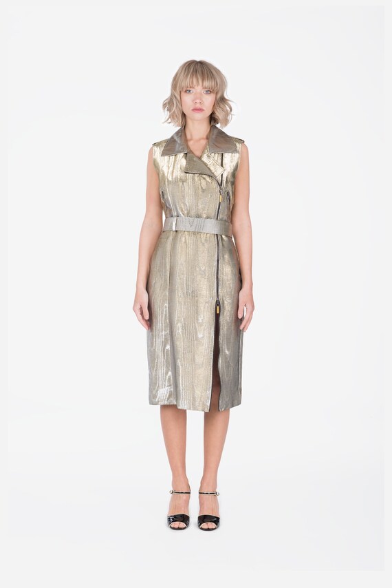 GIVENCHY - Gold laminated dress
