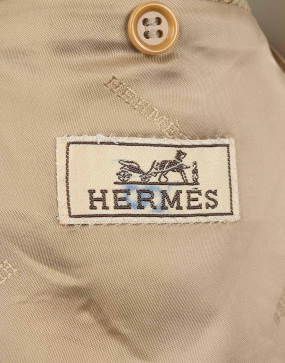 Hermes - Beige Wool 90s Blazer - Etsy Hermes - Beige Wool 90s Blazer - Etsy