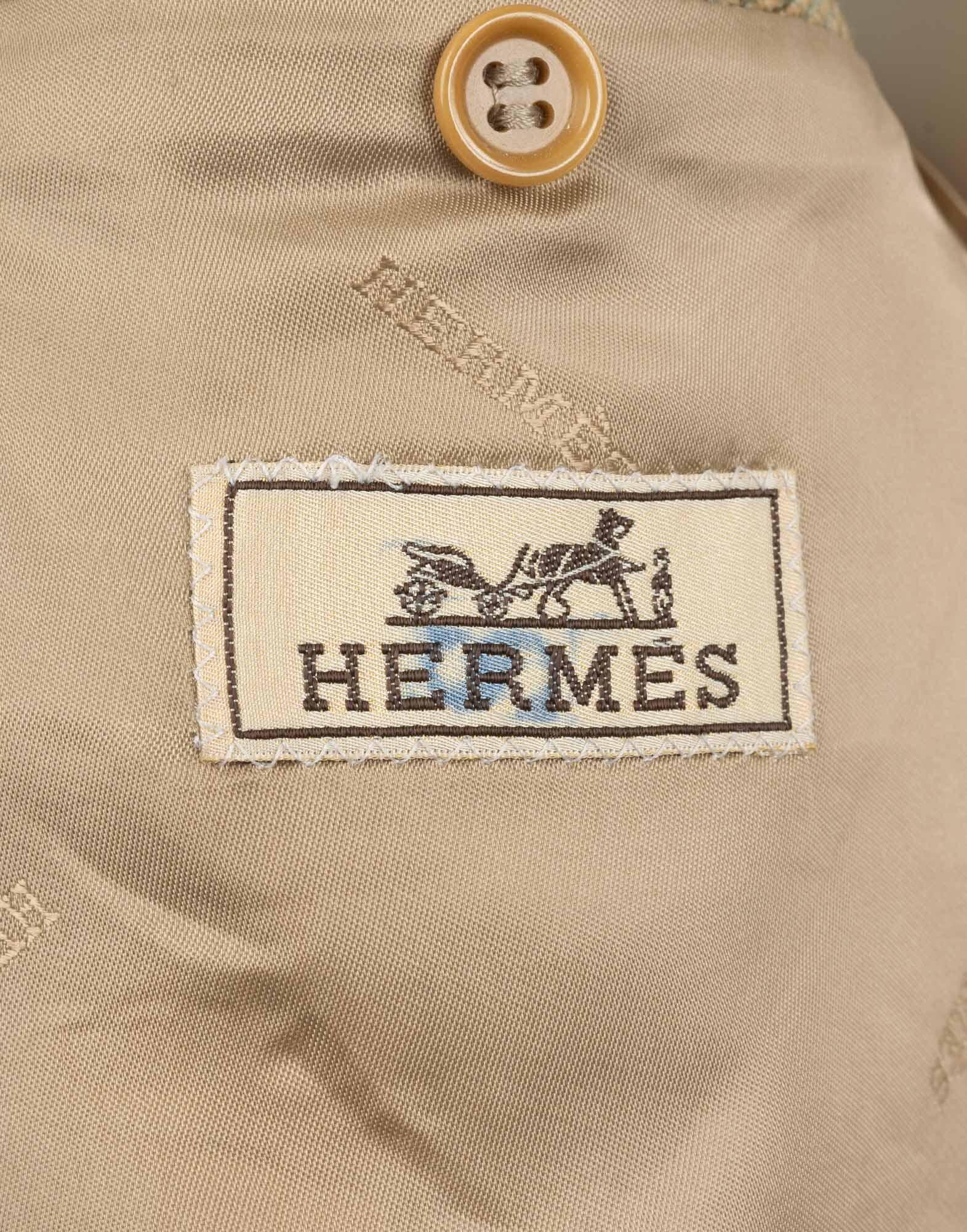 Hermes - Beige Wool 90s Blazer - Etsy