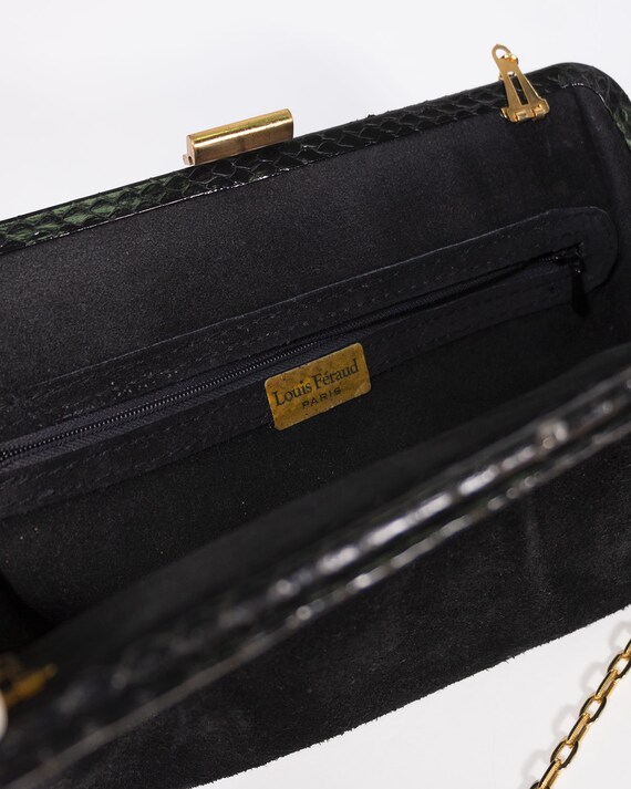 Louis Feraud 80s suede clutch