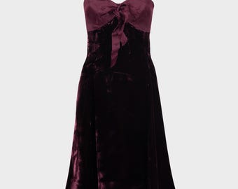 Giorgio Armani - Velvet bordeaux minidress