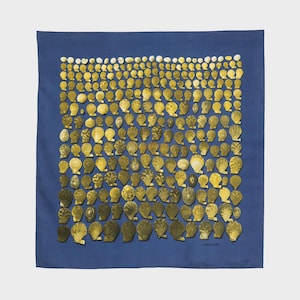 Hermes - Blue &#39;Coquilles&#39; silk scarf