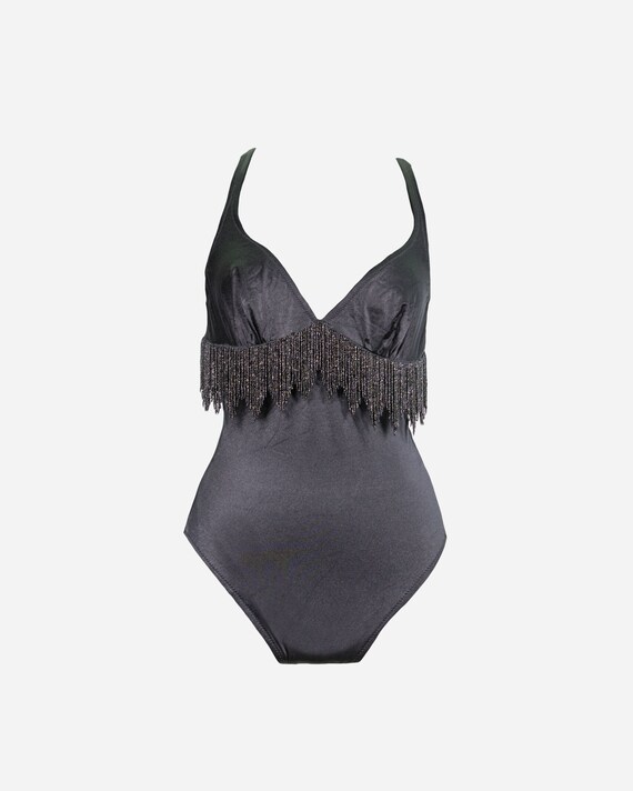 VINTAGE - Fringed swimsuit