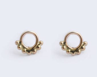 Gold Circle Earrings, Circle Stud Earrings, Circle Post Earrings, Minimalist gold Earrings, Tiny Round Stud Earrings, Small Stud Earring