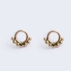 Gold Circle Earrings, Circle Stud Earrings, Circle Post Earrings, Minimalist gold Earrings, Tiny Round Stud Earrings, Small Stud Earring