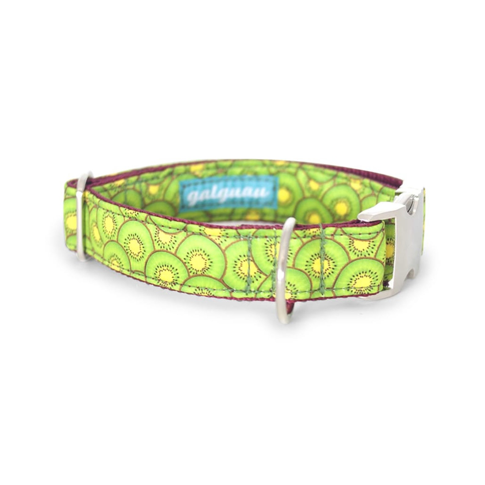 Dog Collar With Clip Closure Kiwi Kiwi Kiwi Sateen. Collar Etsy