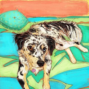 Personalized pet owner gift, dog portrait from photo, cat illustration custom art. Dog original present idea. Memorial picture forpet loss