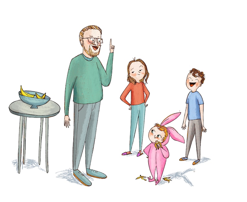 Custom illustration for children's book. Personalized drawing for picturebook. Book cover artwork for self publishing.