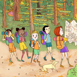 Custom illustration for children's book. Personalized drawing for picturebook. Book cover artwork for self publishing.