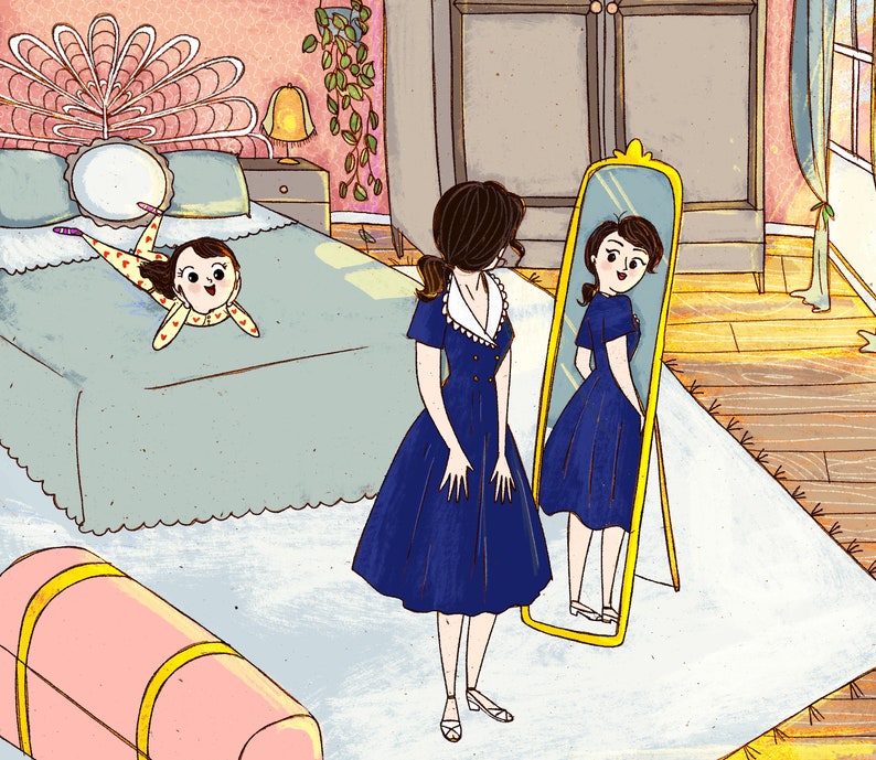 Custom illustration for children's book. Personalized drawing for picturebook. Book cover artwork for self publishing.