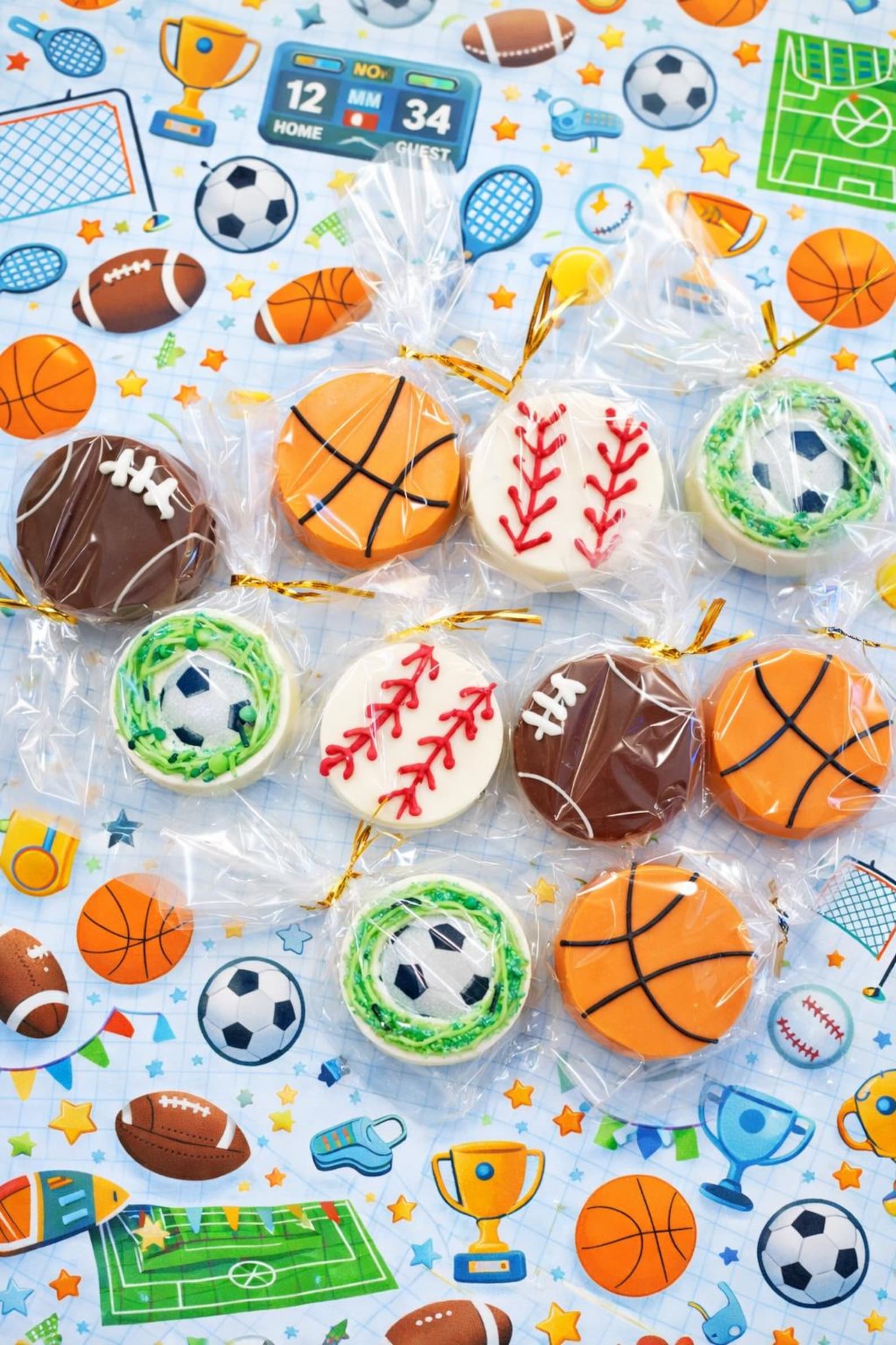 Sports Theme Chocolate Covered Oreos