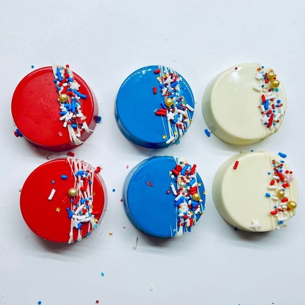 Fourth of July Dipped Oreos