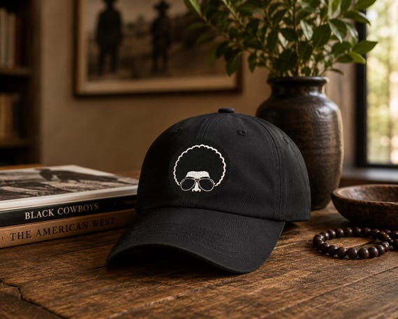 Afro Aviator Embroidered Cap Classic Dad Cap | Black Culture Inspired