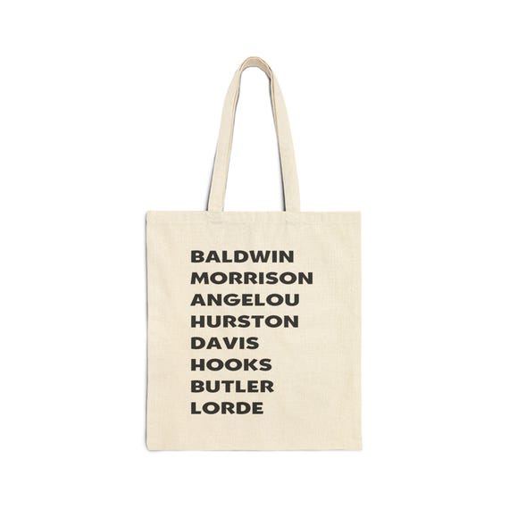 Black Authors Names Tote Bag | Canvas Tote