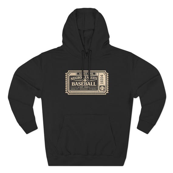 Negro Leagues Baseball Admission Ticket Hoodie | Tribute to Legends Forever