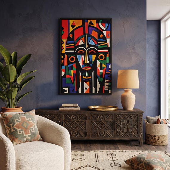 Ancestral Guardian - Digital Art on Matte Canvas