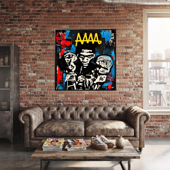 Crown Against the Noise  Pop Art Style on Matte Canvas