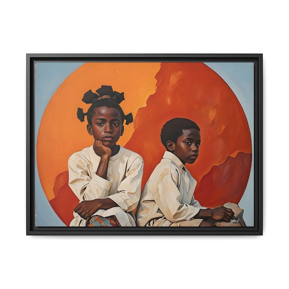Sea Island Children, 1918 - Digital Art on Matte Canvas