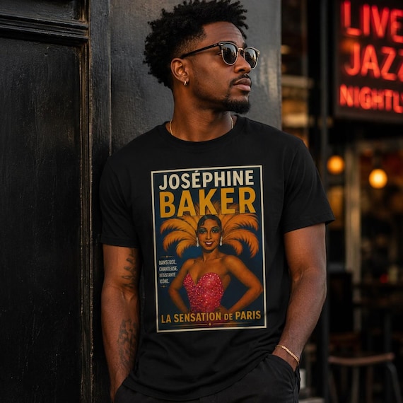 Josephine Baker Portrait T-Shirt | Vintage Jazz Icon Tee