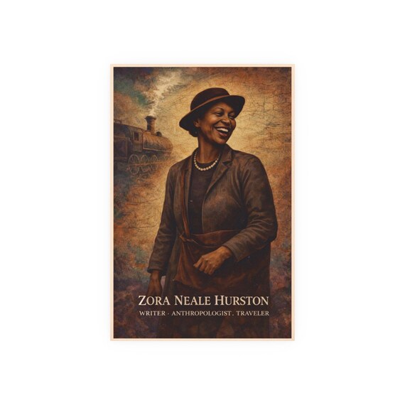 Zora Neale Hurston -  Retro Poster, African American Art Print