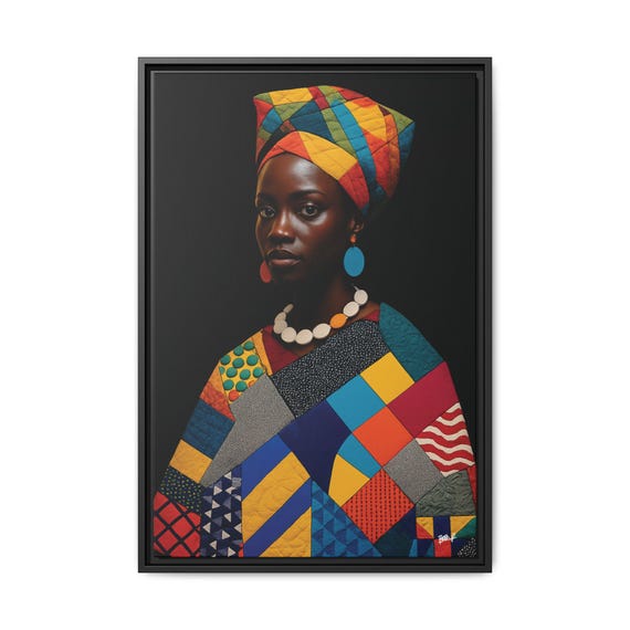 Patchwork Sovereign - Digital Art on Matte Canvas