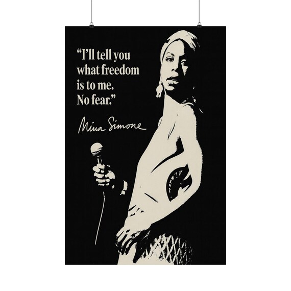Nina Simone, What Freedom is to Me - Vertical Matte Poster