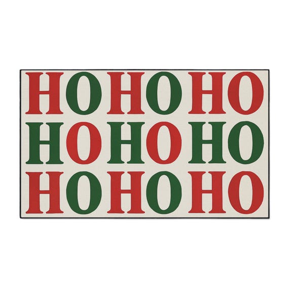 Holiday pattern Heavy Duty Floor Mat | Christmas holiday doormat