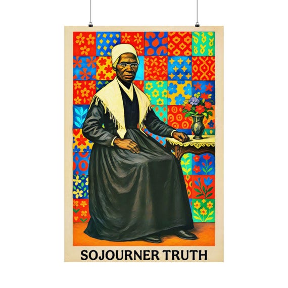 Sojurner Truth, A Legacy in Color -Digital Art on Matte Vertical Posters