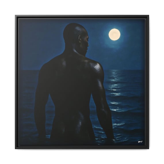 Untitled, Moon Water - Digital Art on Matte Canvas