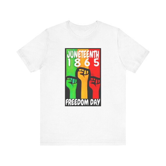 Juneteenth, Freedom Day (Fists Up)-  Vintage Unisex Jersey Short Sleeve Tee