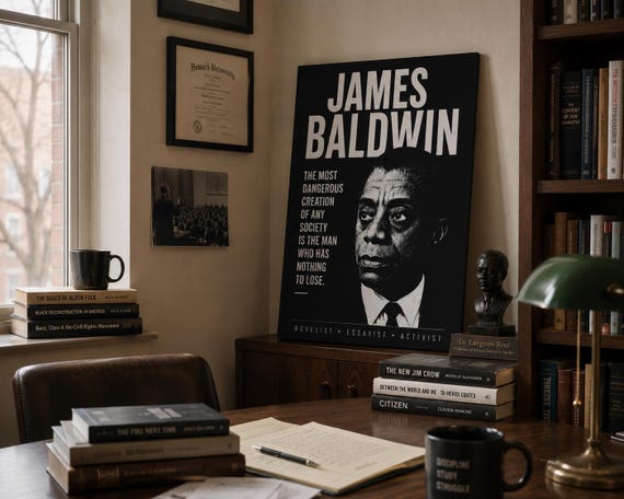 James Baldwin Poster Satin & Archival Matte Posters | Black Literary Art