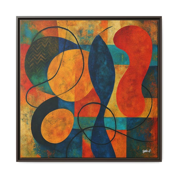 Curves of Memory - Digital Art on Matte Canvas