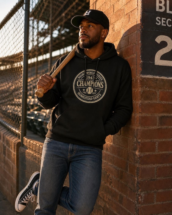1948 Negro Baseball Leagues Championship Drawstring Hoodie | Negro Leagues Baseball Tribute