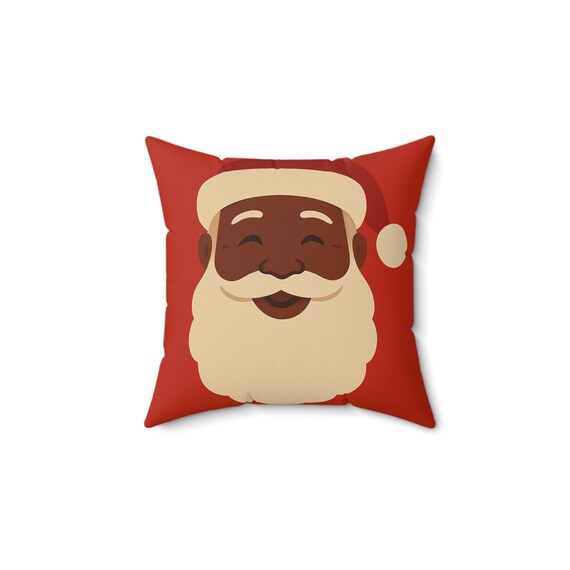Santa Claus Spun Polyester Square Pillow - Christmas Decor, Festive Throw Pillow, Holiday Cushion Cover